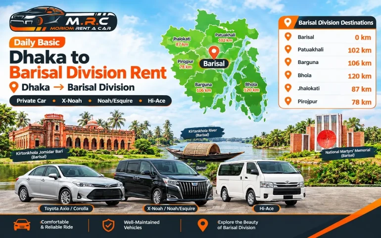 Dhaka to Barisal Division Rent image